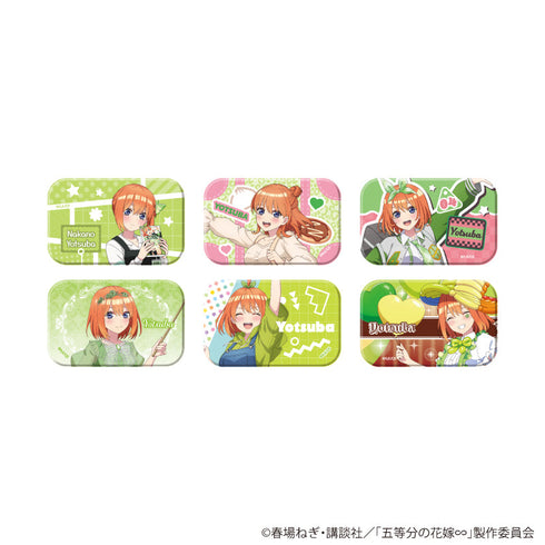『五等分の花嫁∽』スクエア缶バッジ05/四葉ver. BOX(全6種)(公式イラスト)